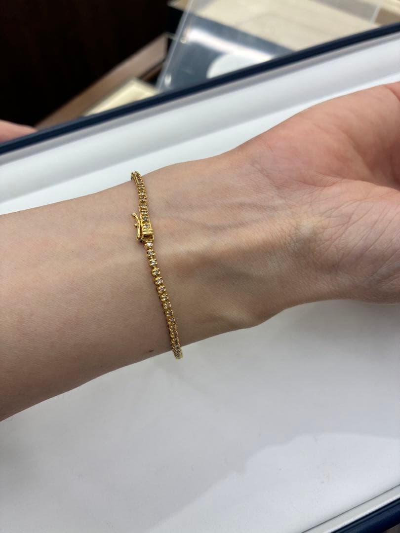 K18ダイヤモンドブレスレット　1.0ct