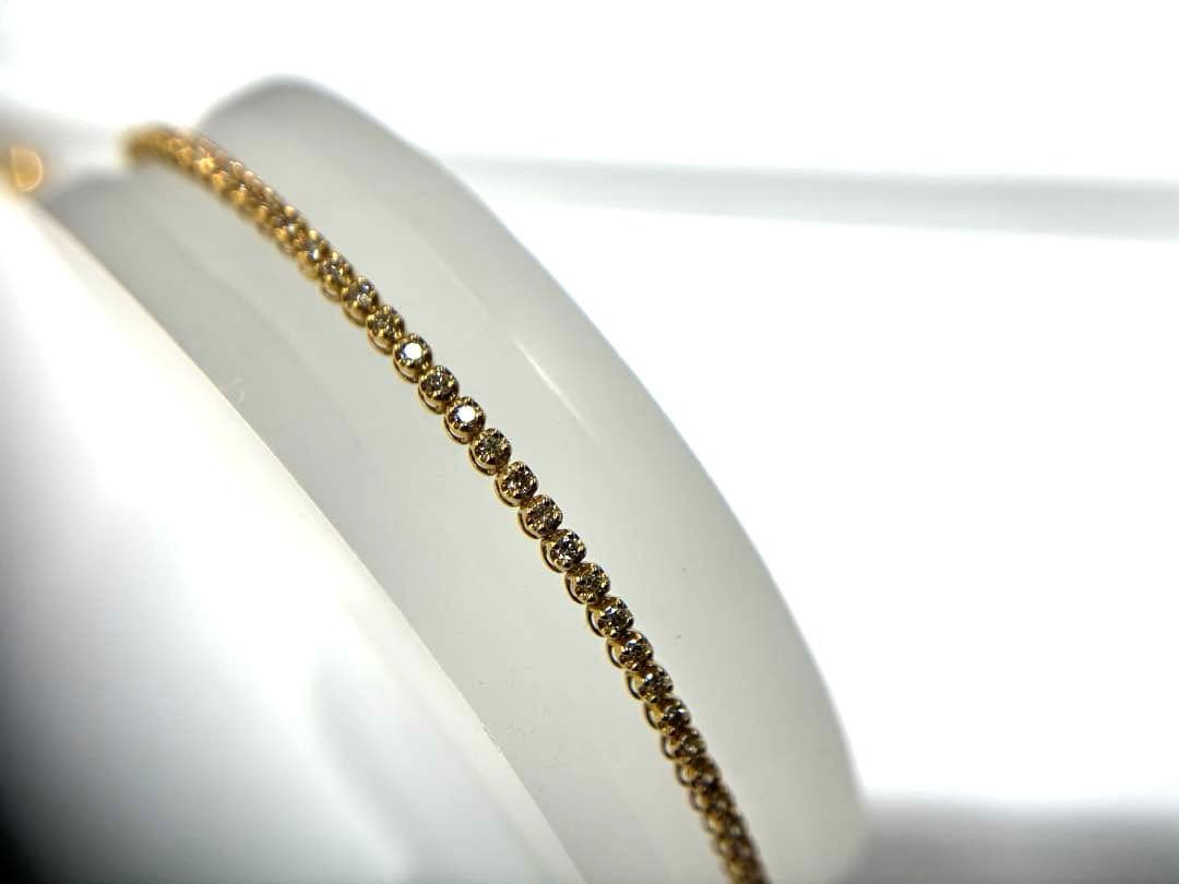 K18ダイヤモンドブレスレット　1.0ct