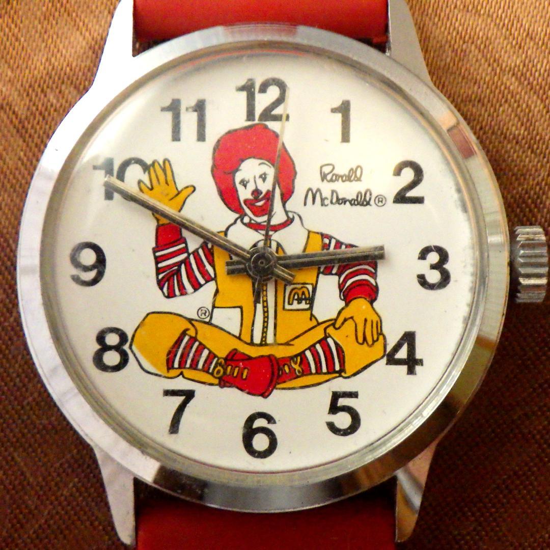 ビンテージ マクドナルド 手巻き腕時計 マック ハンバーガーピエロ