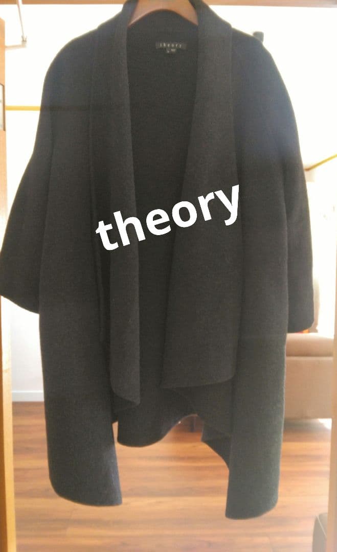 theory ♡ケープ、マントコート、ポンチョダークグレーサイズ2 秋新作 アウター ポンチョ ポンチョコート ポンチョ ケープ アウター