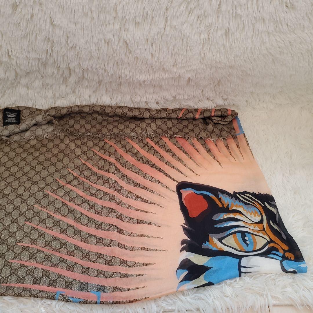 ⭐未使用級激レア⭐GUCCI アングリーキャット gg 大判スカーフ