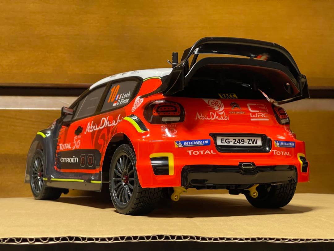 タミヤ1/10 RC TT-02ラリー車シトロエンC3WRCモーター・OP付属