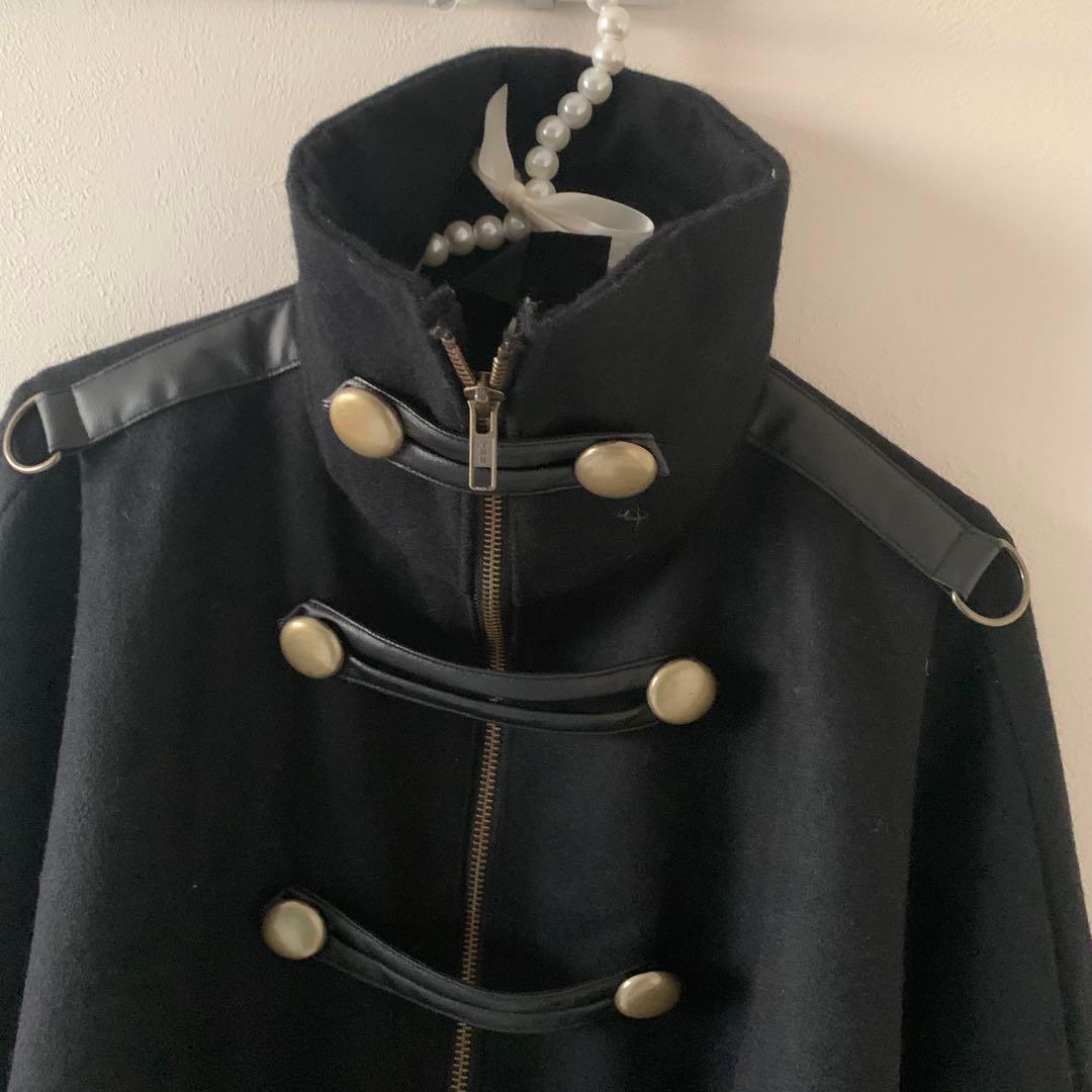 Na+H ポンチョコート ケープ マント コート ナポレオン 軍服風