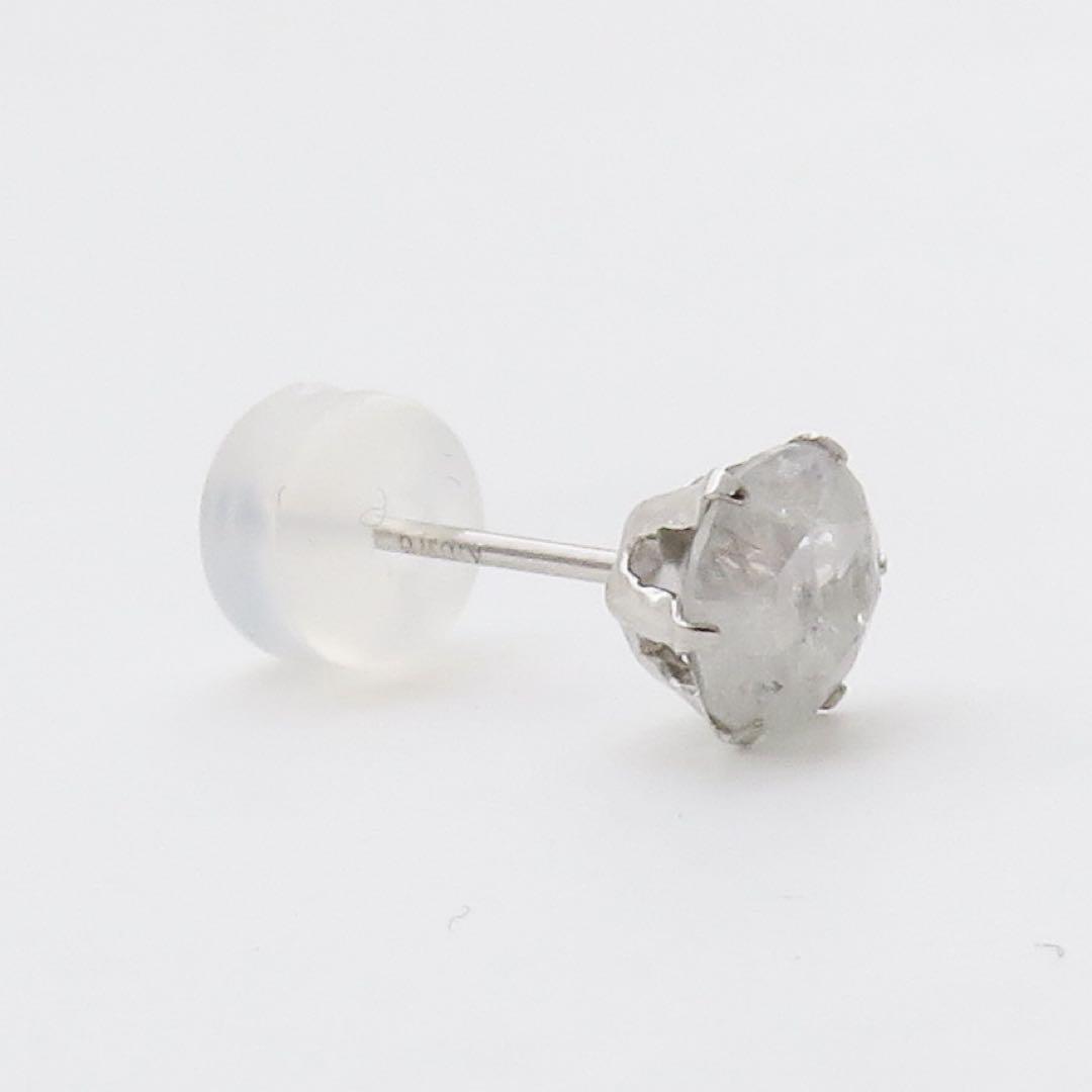 罪*K様 K10WG 天然ダイヤモンド 0.55ct 片耳ピアス｜一粒タイプ　1
