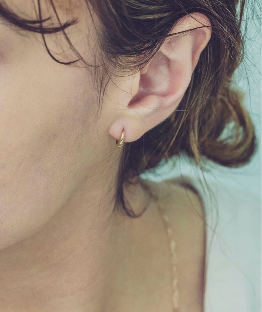 【金箔】　ete エテ K18 YG フープ ピアス　片耳 ete（エテ） ピアス K18YG フープ ピアス レディース : ZOZOTOWN Yahoo