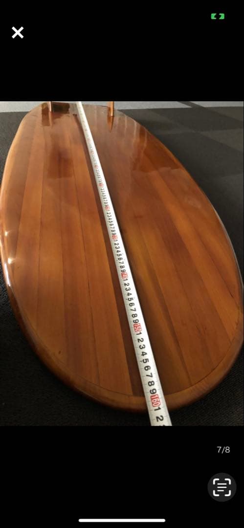 木製オーバル型サーフボード中空骨組み