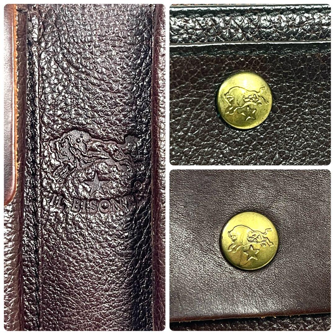 イルビゾンテ ショルダーバッグ 極上 ロゴ型押し シボ革 レザー