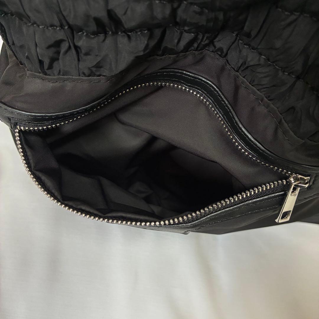 美品◇ ZARA ギャザー ショルダーバッグ トートバッグ 黒 JO1 川尻蓮