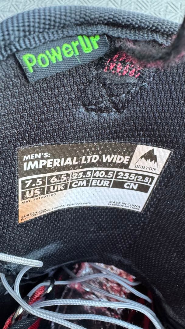 Burton IMPERIAL WIDEスノボーブーツ 25.5cm