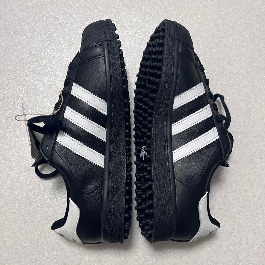 【新品】adidas スーパースターゴルフシューズSS80ブラック 25.0cm