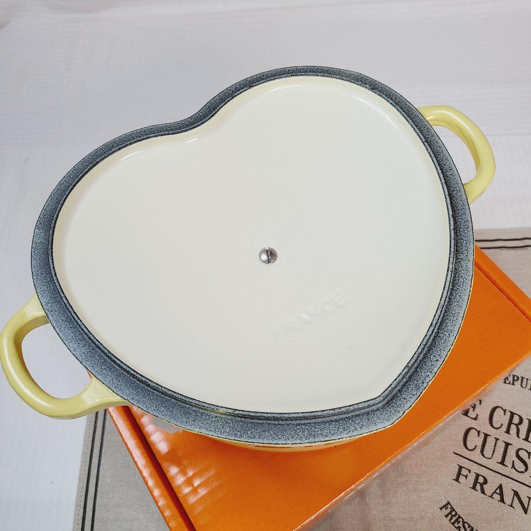 ルクルーゼ ココット ダムール ハート ミモザ 20cm 黄色 - メルカリ