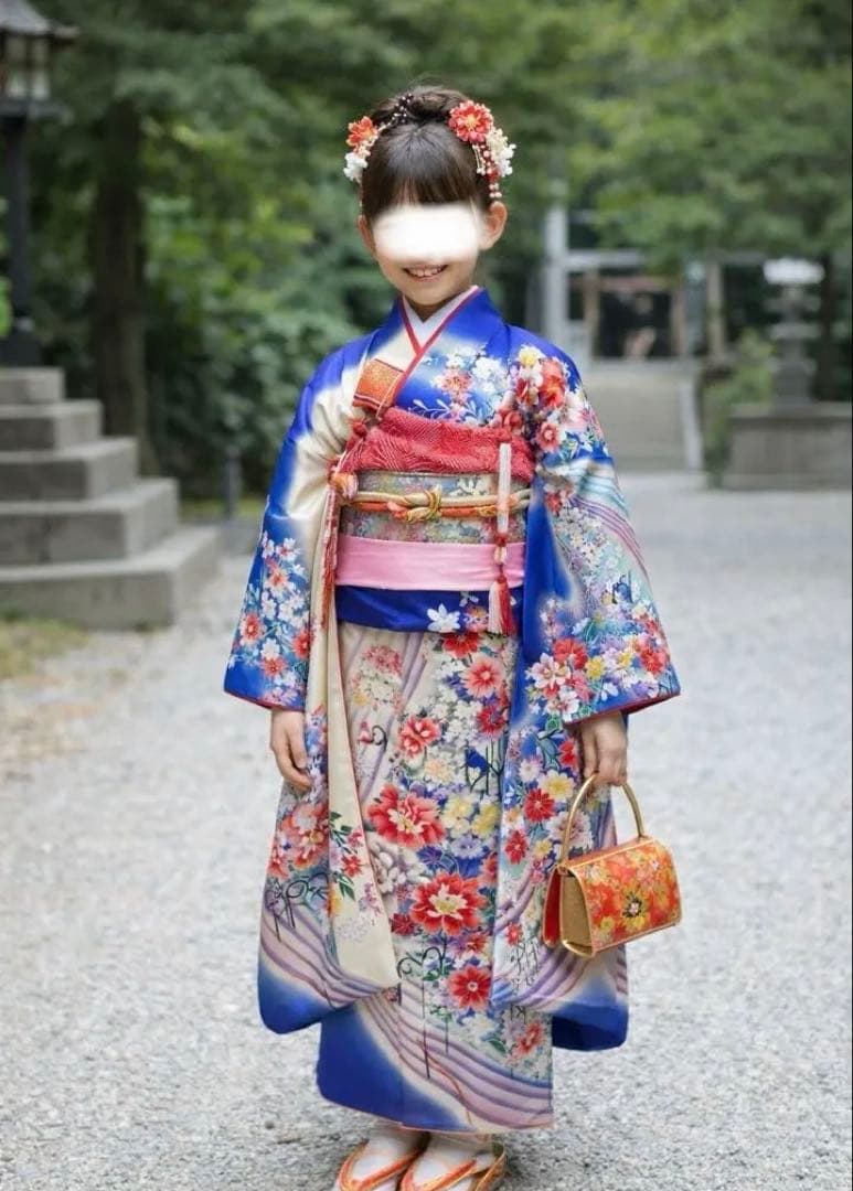 七五三 着物セット 7歳 10歳 ふくら雀 古典柄 ハーフ成人式 十三詣り