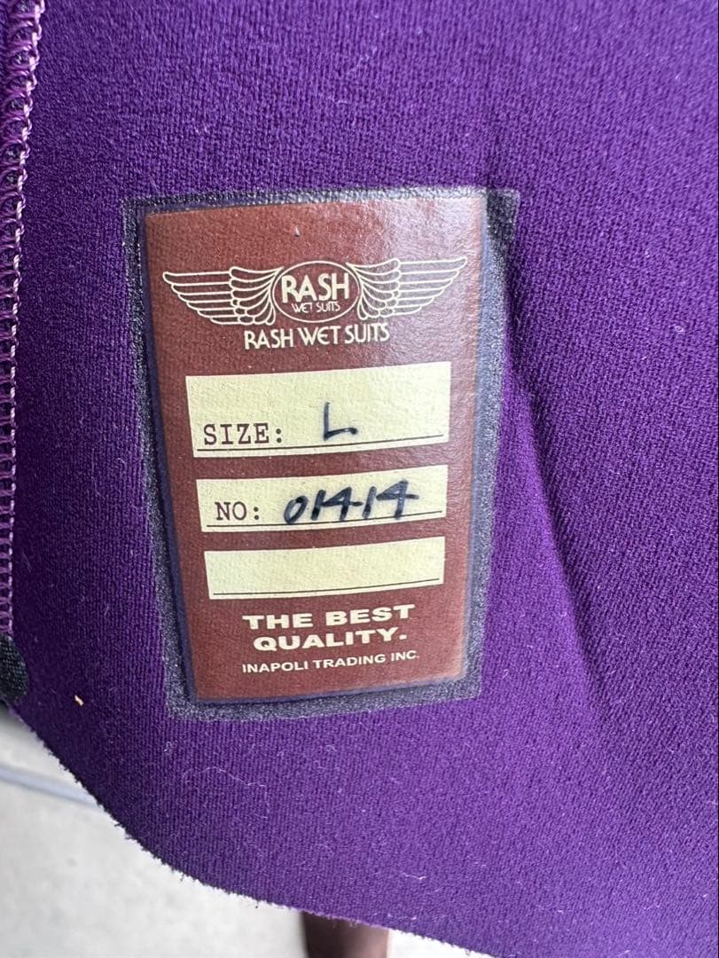 RASH ピングリムモデル ウェットスーツ ロングジョン タッパー L