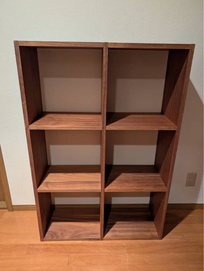 と*う様 ■送料込■無印良品 スタッキングシェルフウォールナット 棚 木製 スタッキングシェルフセット・5段×2列・ウォールナット材 | 無印良品
