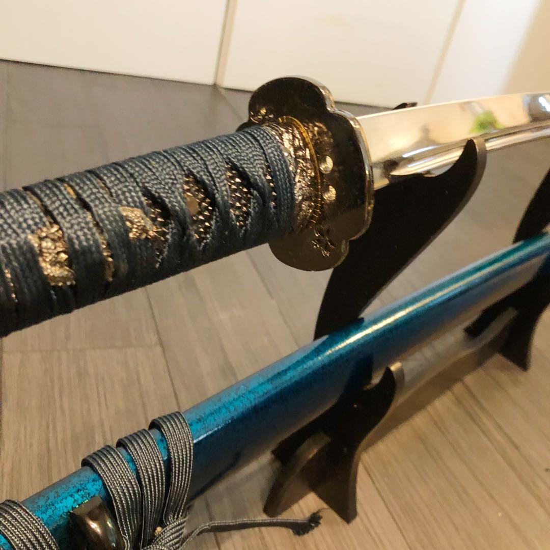 高級模造刀 高級居合刀 樋入り刀身 優波紋 亜合金刀身 名刀 居合