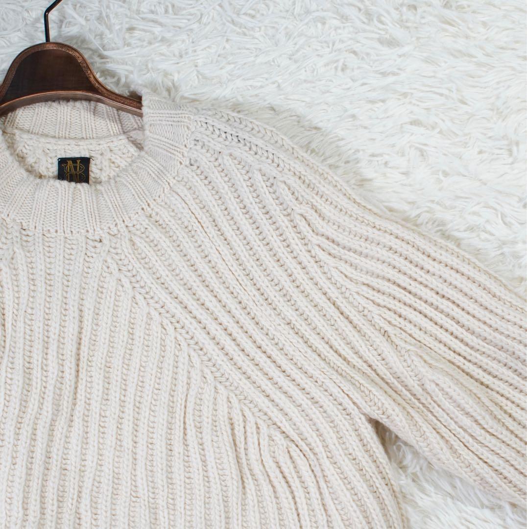 大人気《BATONER》シグネチャークルーネック(1)アイボリー バトナー