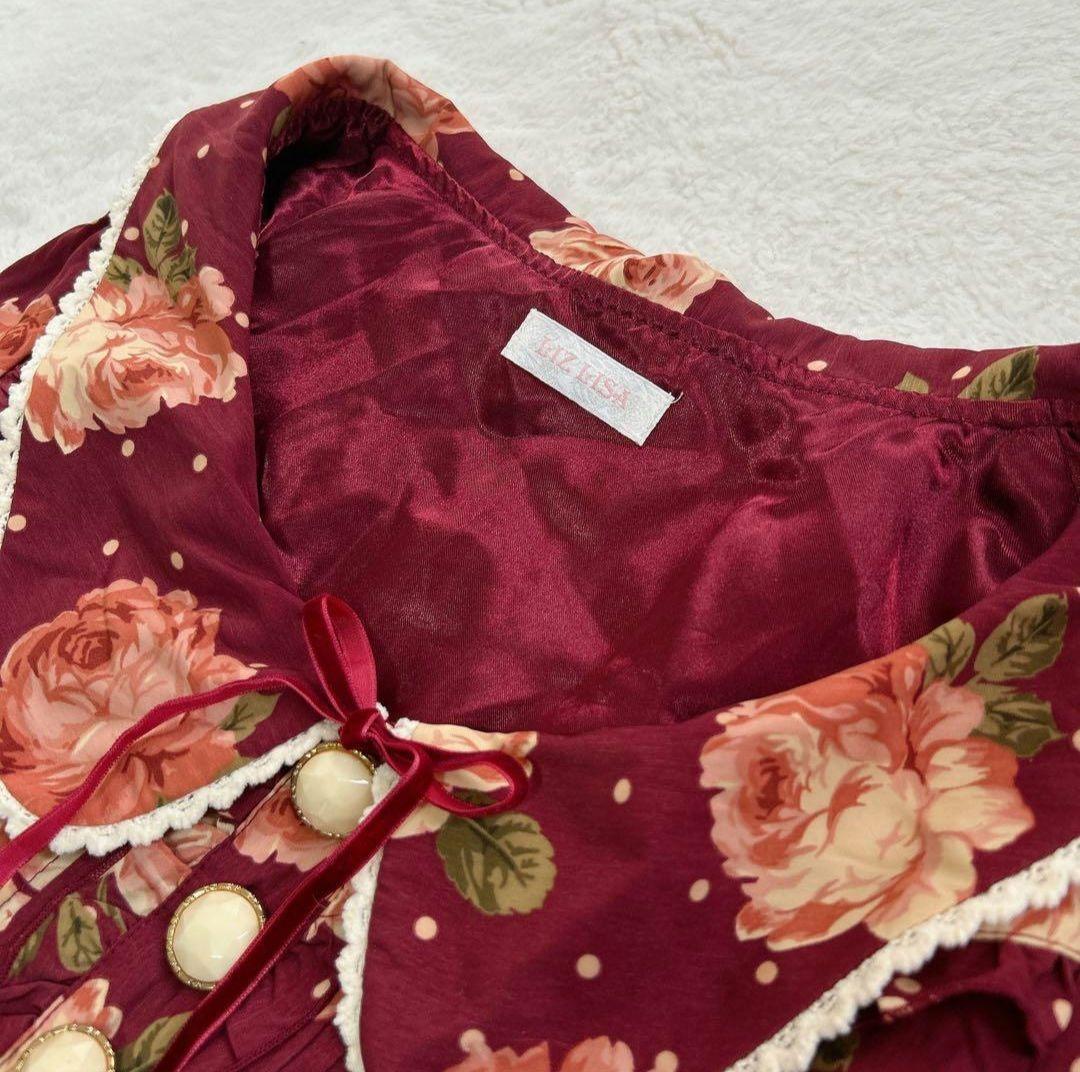 00s LIZLISA 薔薇柄 花柄ワンピース ドット 姫ギャル y2k - メルカリ