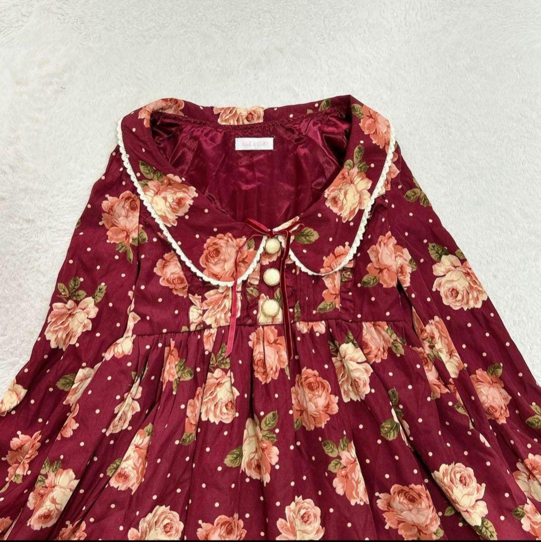 00s LIZLISA 薔薇柄 花柄ワンピース ドット 姫ギャル y2k - メルカリ