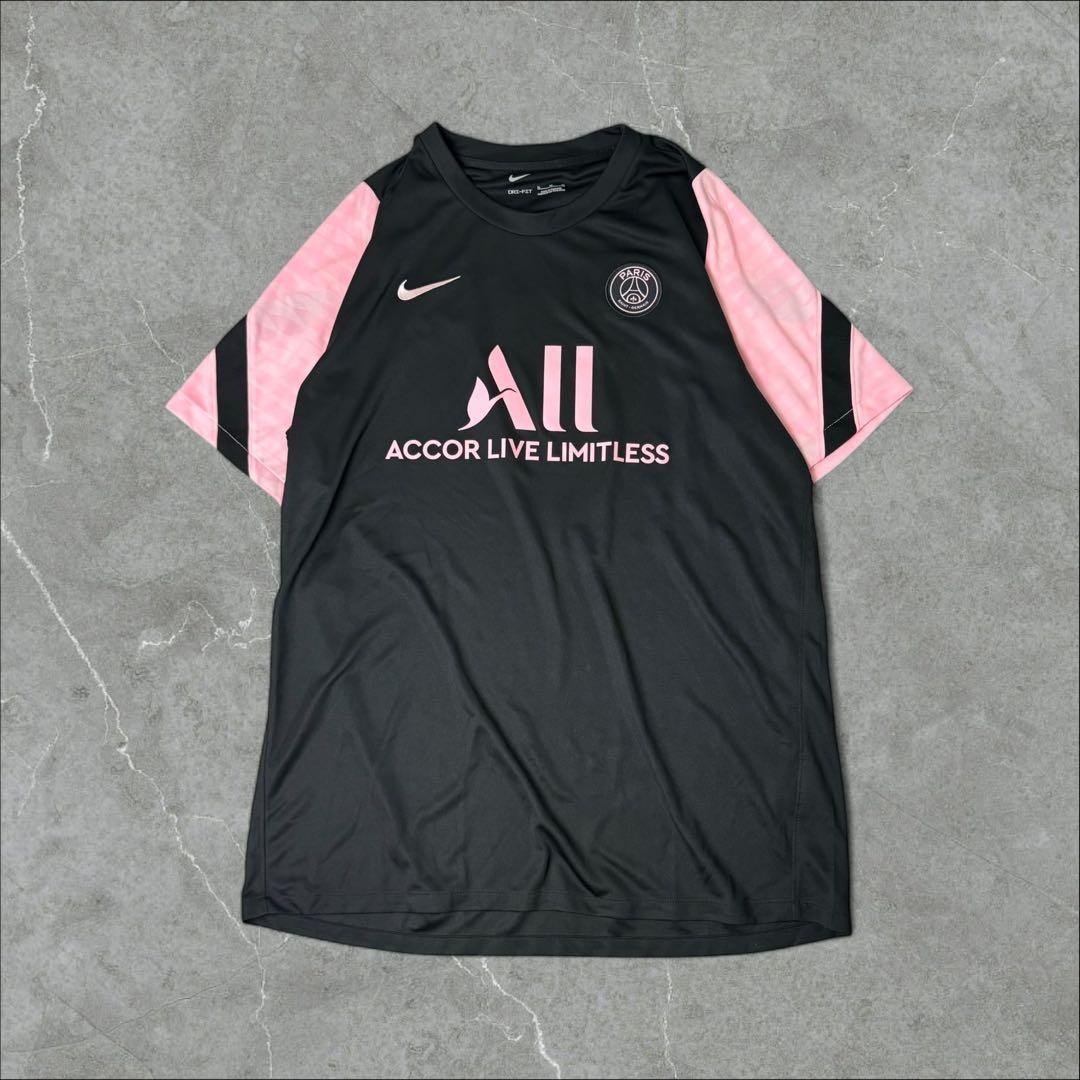 NIKE × パリサンジェルマン PSG ストライク半袖トップ XL 黒 ピンク