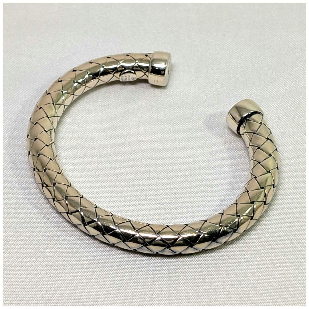 ボッテガヴェネタ イントレチャート バングル SV925 Sサイズ 2657VI BOTTEGA VENETA（ボッテガ・ヴェネタ） イントレチャート バングル