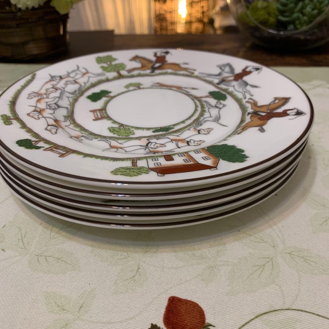 希少　ウェッジウッド ハンティングシーン　17.5cm ケーキプレート