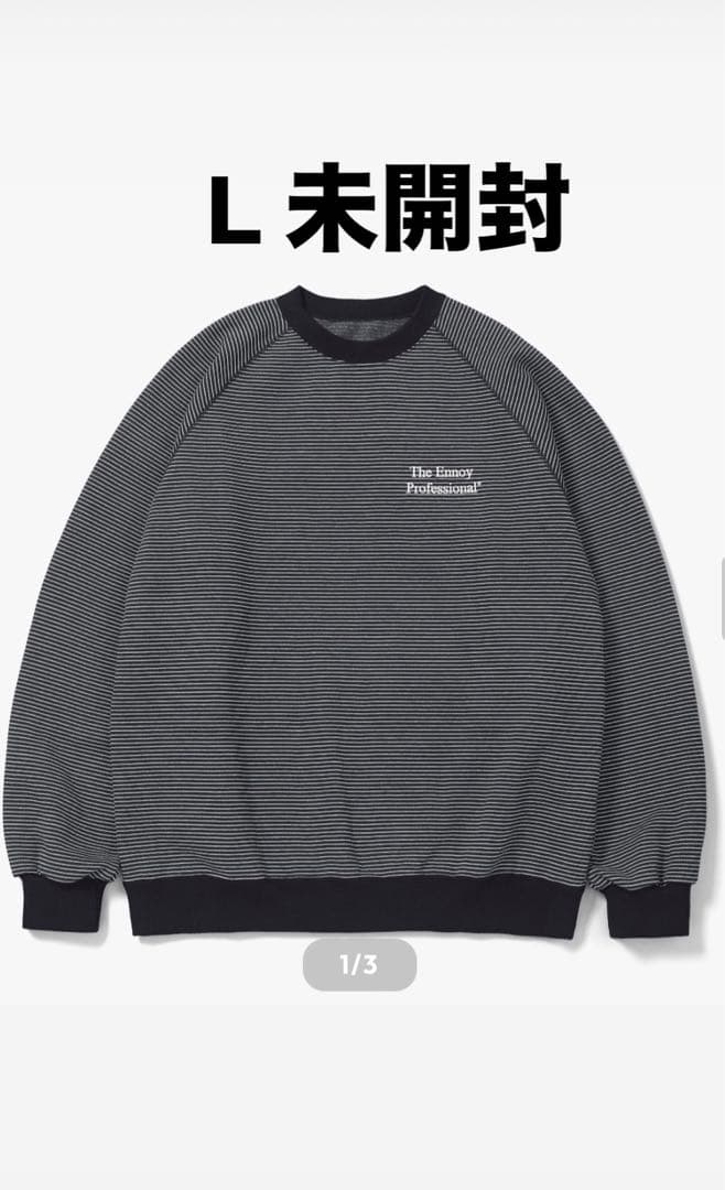 ENNOY BORDER CREW NECK SWEAT