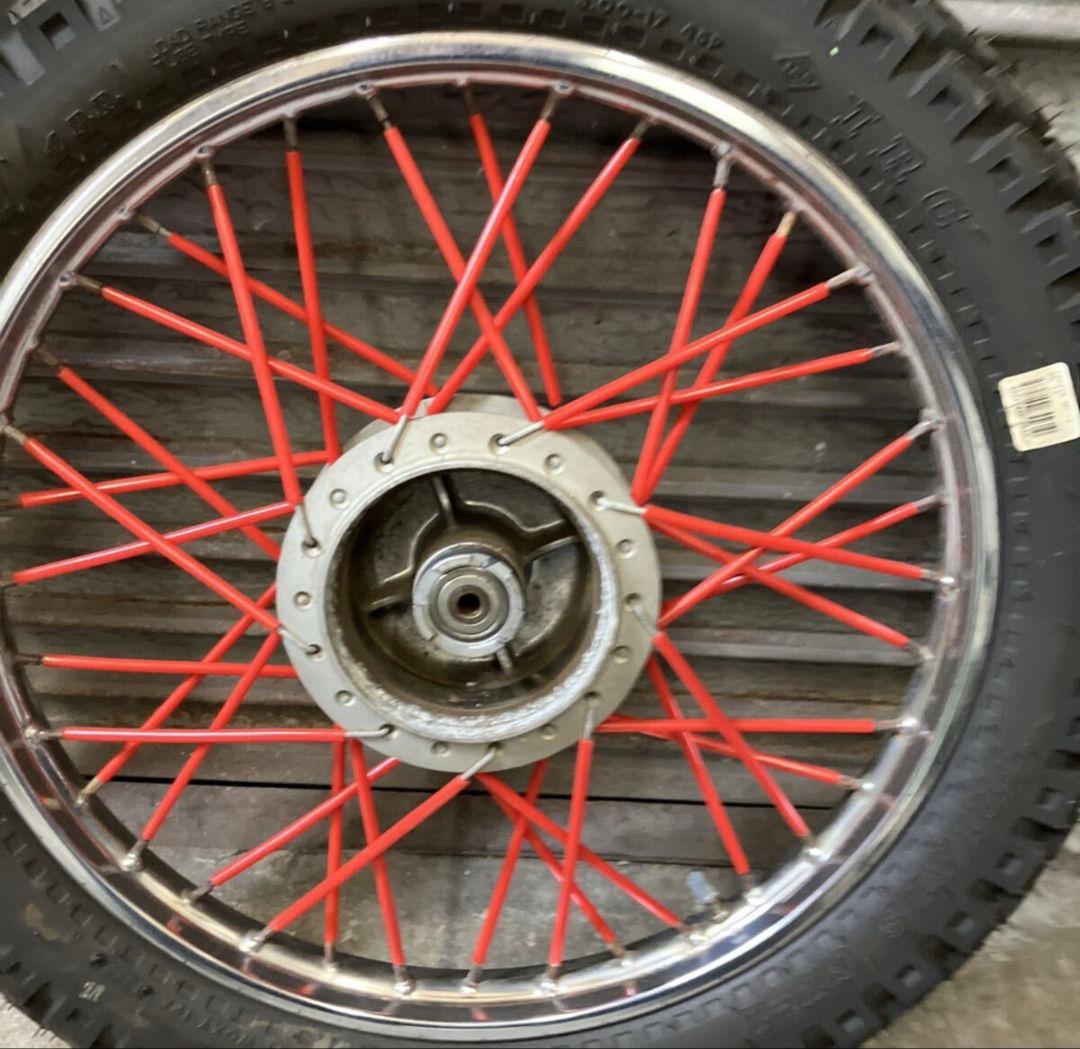 ☆ホンダ スーパーカブ 3.00-17 ブロックタイヤ付き☆検索用 太足