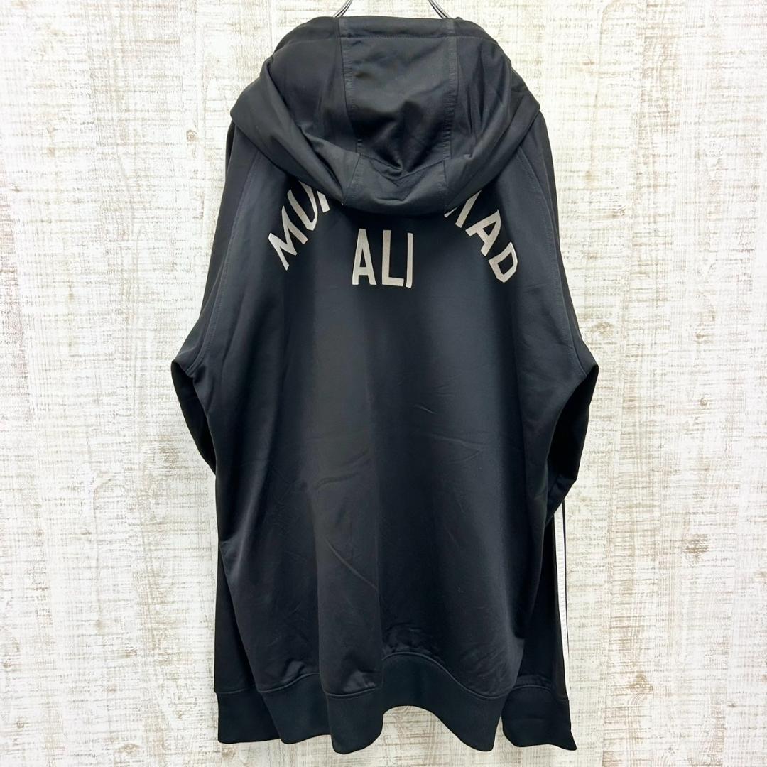 HS4《モハメドアリ》アディダス　トラックジャケット　フーディ　万国旗タグ　希少