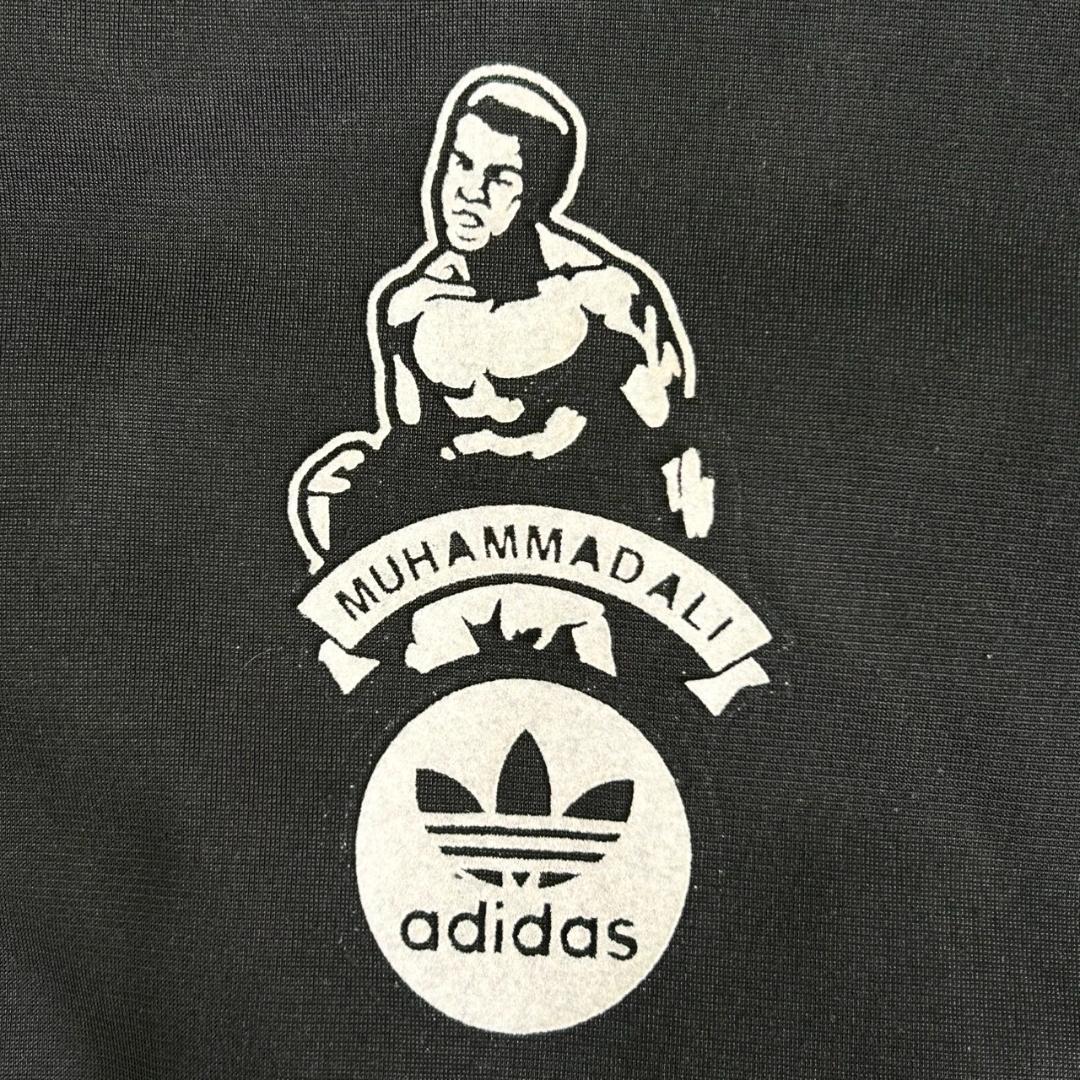 HS4《モハメドアリ》アディダス　トラックジャケット　フーディ　万国旗タグ　希少