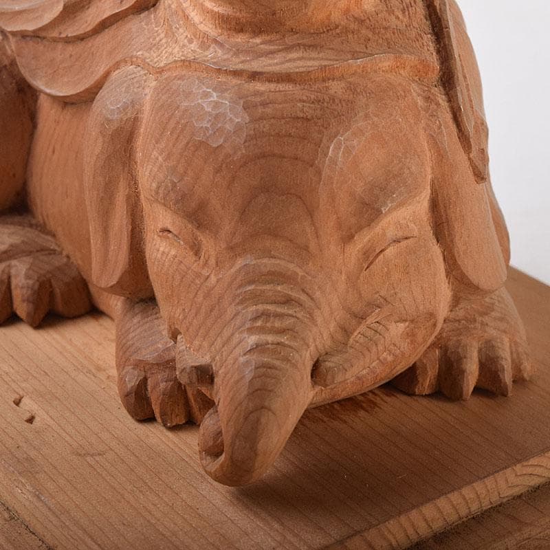 mi様専用 仏教美術 木彫 普賢菩薩像 仏像 置物 共箱 V 7995