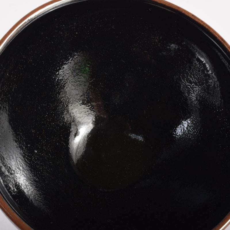 茶道具 瀬戸焼 古狭間窯 加藤菁山作 天目茶碗 共箱 C 7161