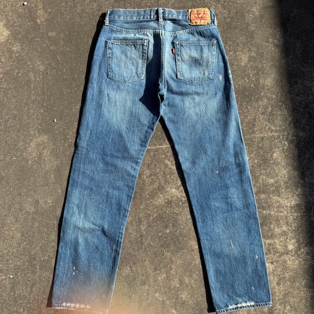 Levi's リーバイス 501 1966復刻 ダメージ ペイント W31L32 - メルカリ