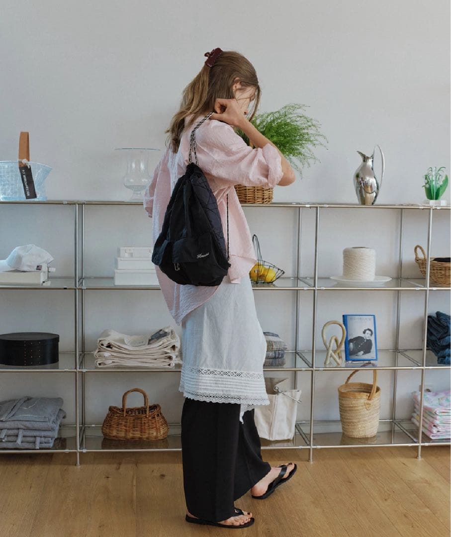 modestmood】韓国 ブランド ナップザック ブラック バッグの通販はau