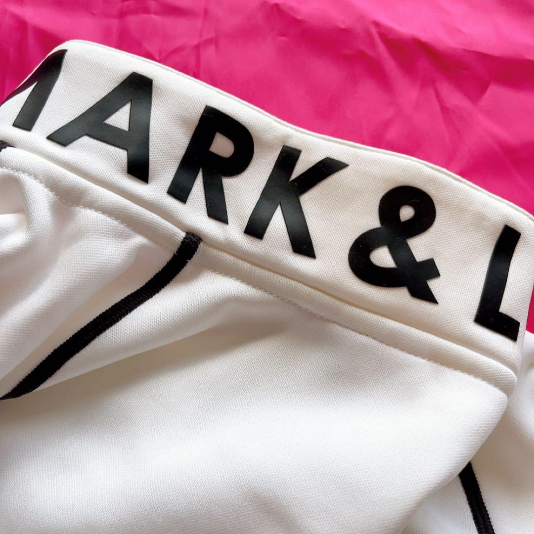 極美品 マークアンドロナ ニットジャケット 白 ホワイト 裏起毛