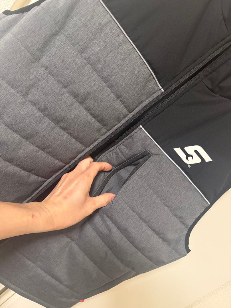 限定品 Snap-on ジップアップベスト スナップオン 黒/グレー Mサイズ