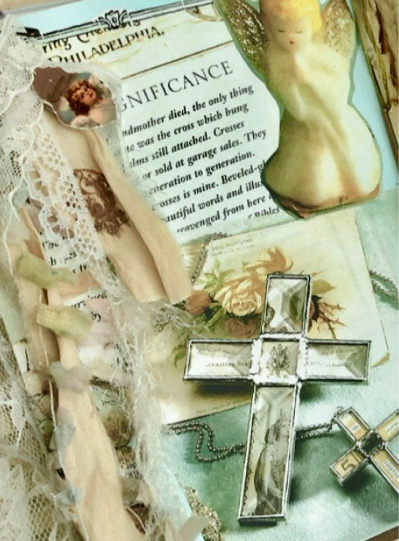 感謝セール❣️多種類染レースたっぷり『天使』ジャンクジャーナル雑記