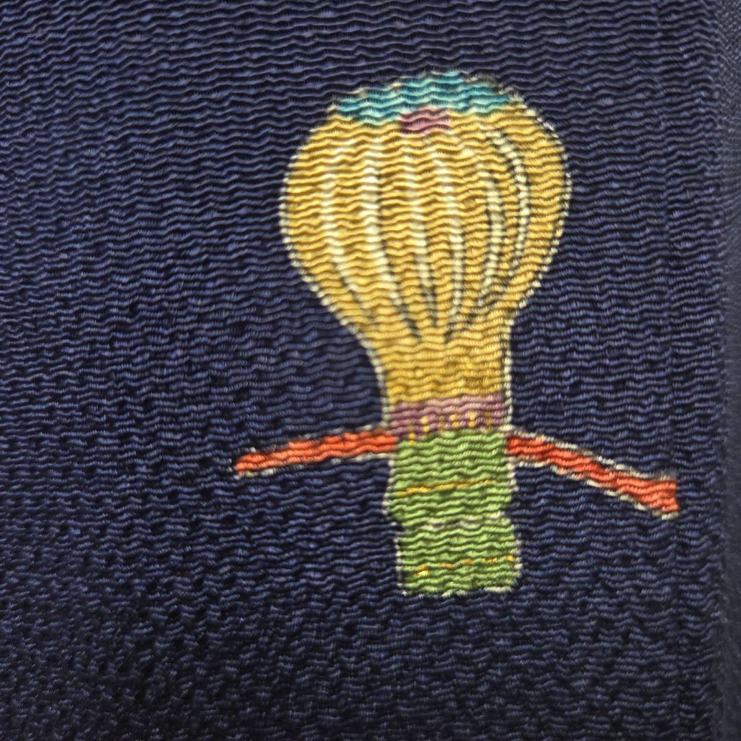 古代ちりめん小紋 紺地 茶道具飛び柄 6611 - メルカリ