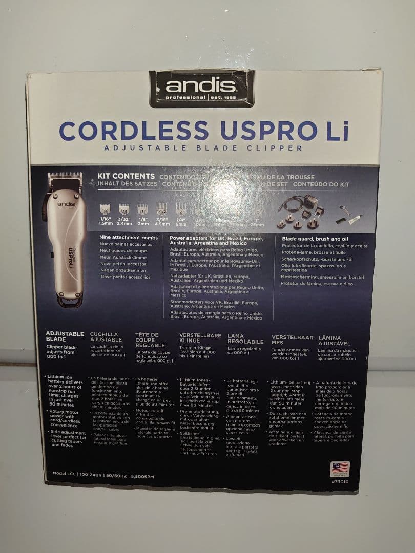 andis アンディス コードレスクリッパー USプロ Li 73010