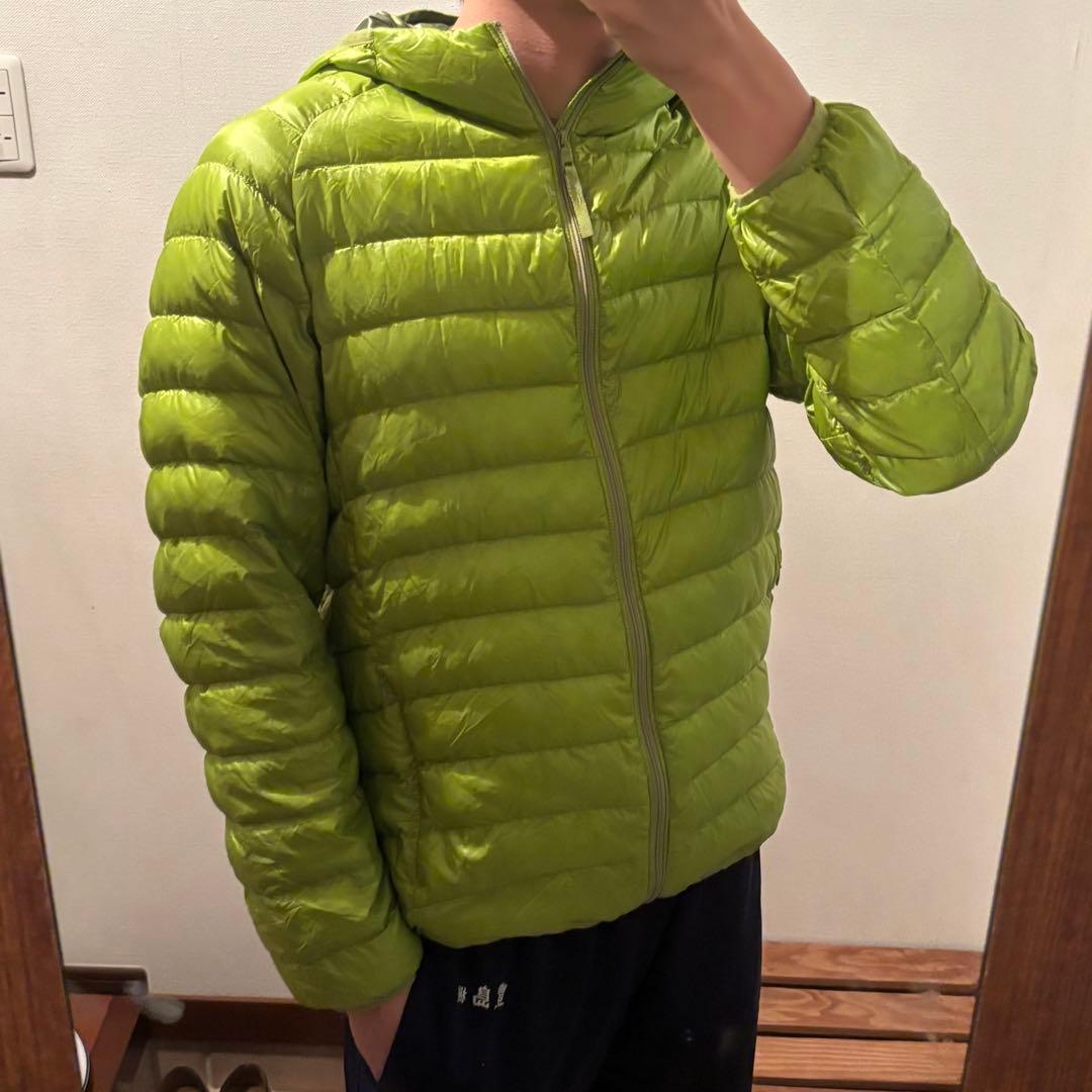 old uniqlo ダウンジャケット ライトグリーン モンベル ネージュ似