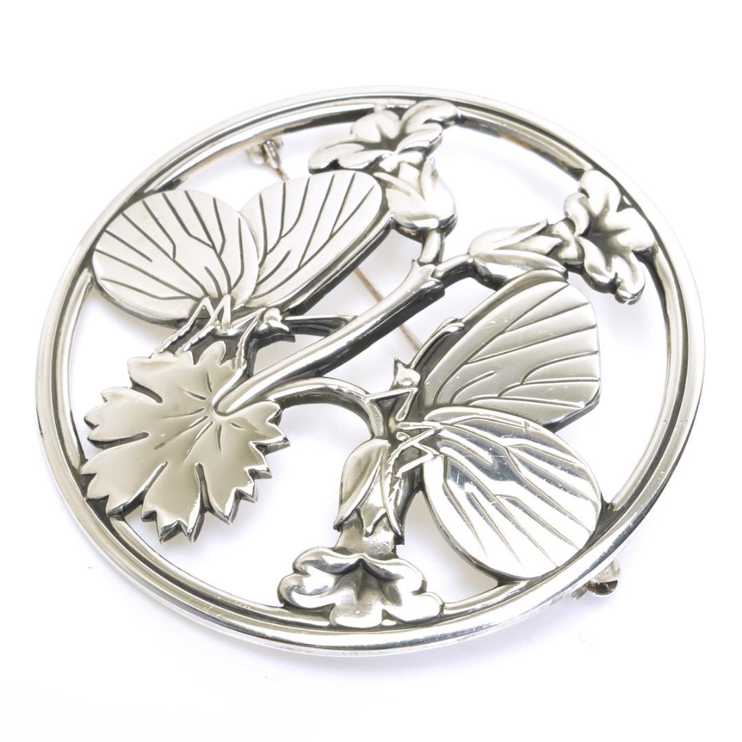 ジョージジェンセン 283 ブローチ 蝶と花 アーノマリノウスキー 1