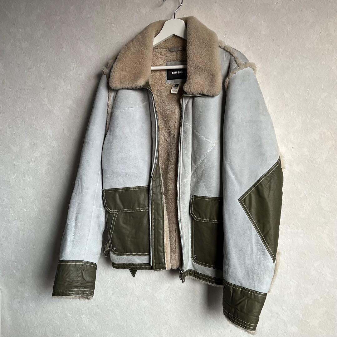 DIESEL ムートンジャケット ボアジャケット - メルカリ