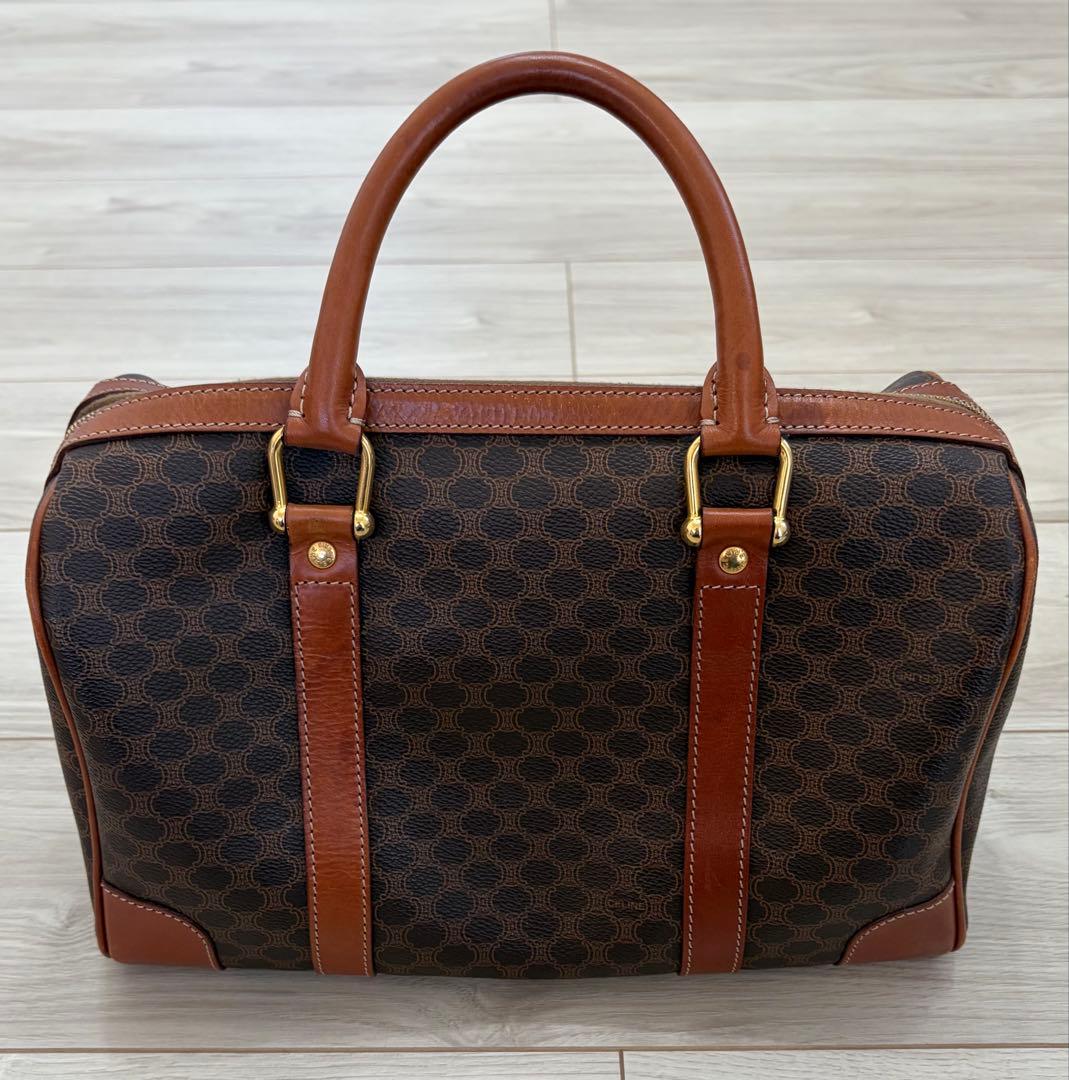 セリーヌ ミニボストン ハンドバッグ マカダム トリオンフ PVC