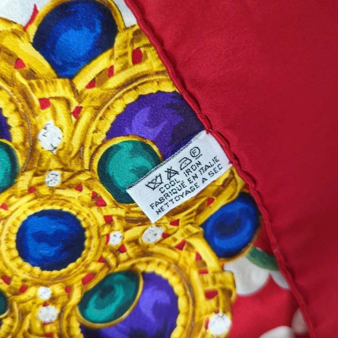 CHANEL 花柄シルクスカーフ 赤大判ビンテージシャネルスカーフ 商品