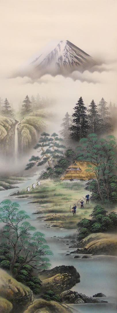 掛け軸 卓泉 夜桜 絹本 希少 軸装 茶道具 掛軸 美品 です。