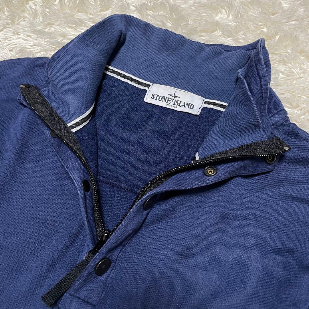 STONE ISLAND ハーフジップ ボタン スウェットシャツ Sサイズ