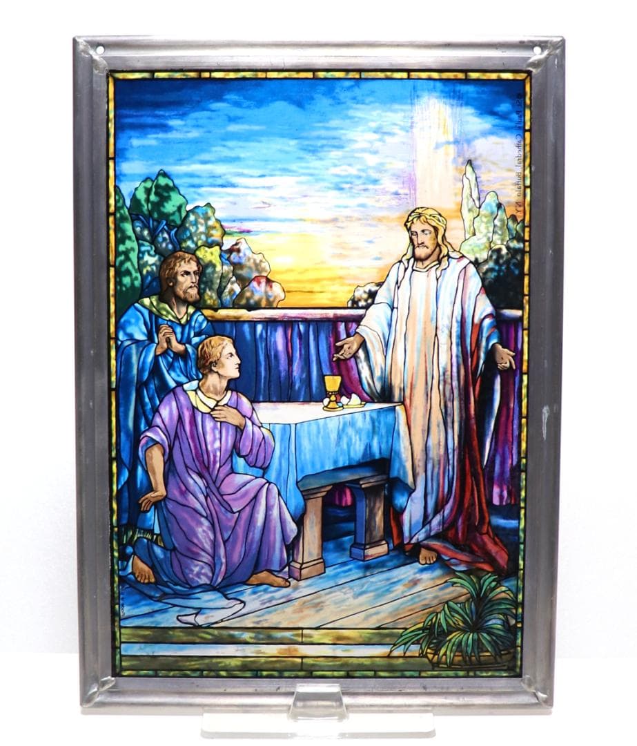 ルイス・C・ティファニー ヴィンテージ ステンドグラス エマオへ向かう