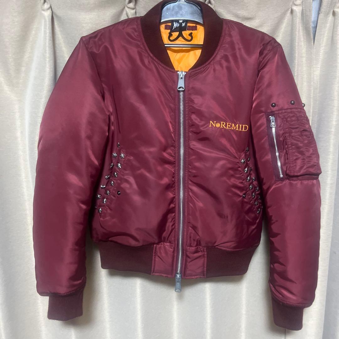 NOREMID スタッズ付き MA-1ジャケット RHINESTONE MA-1 JACKET- BLACK – NOREMID