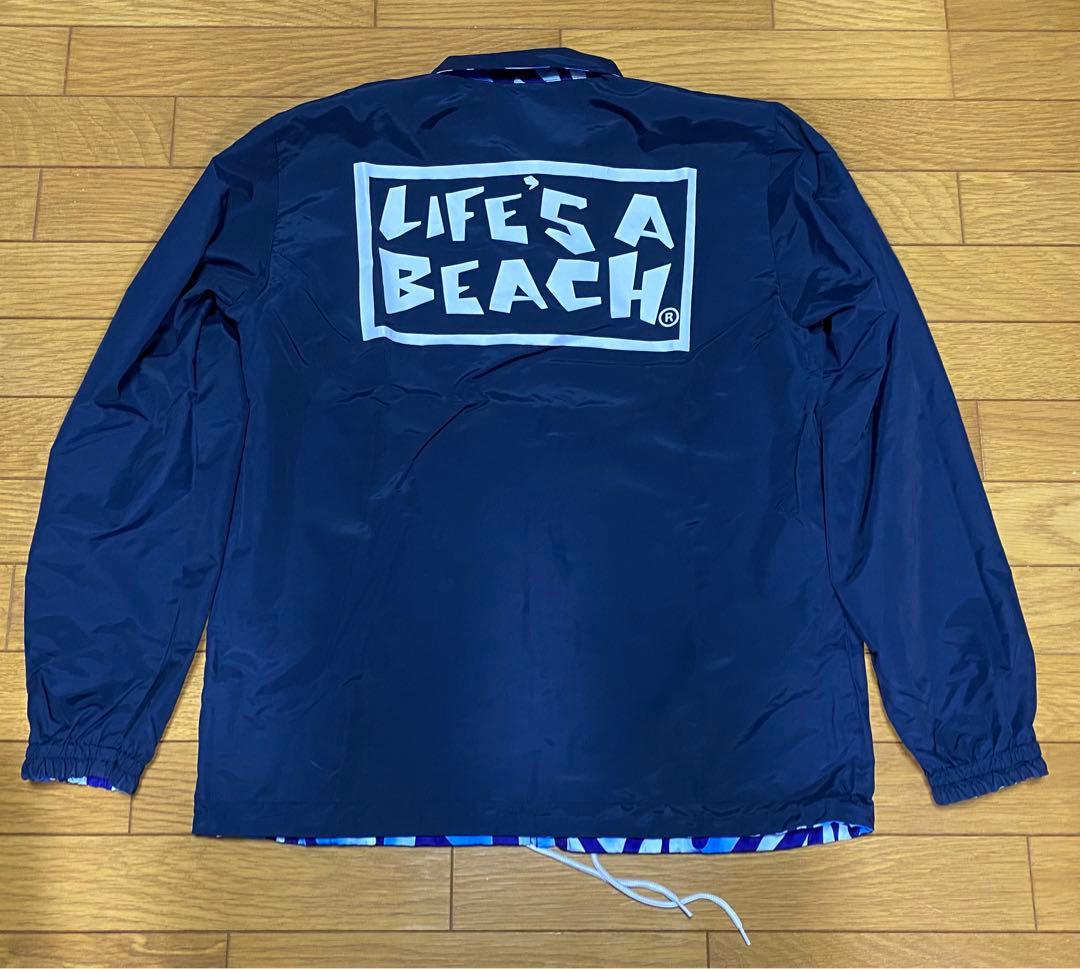 life's a beach ファイヤー リバーシブル コーチジャケット - メルカリ