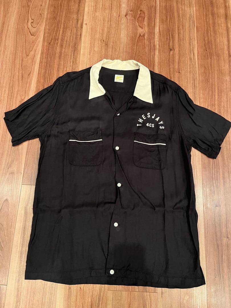 BARNS OUTFITTERS ボウリングシャツ 黒 BARNS OUTFITTERS ボウリングシャツ 黒
