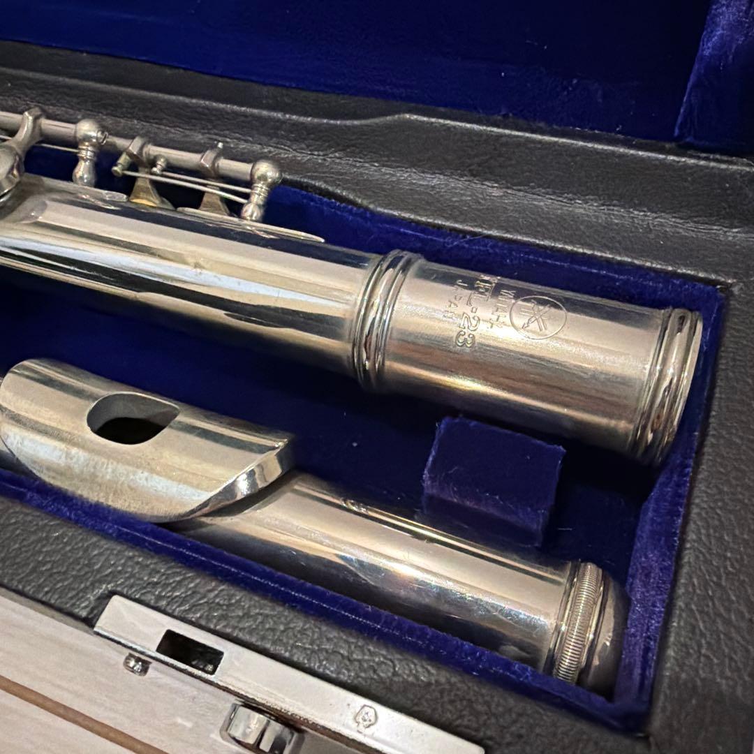 美品ケース付】YAMAHA YFL-23 フルート本体 頭部管銀メッキ ホビー・楽器・